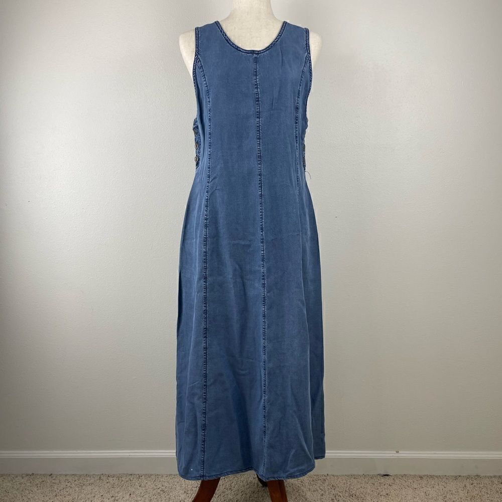 Natural Origins Sleeveless Tencel Midi Dress Size S EUC